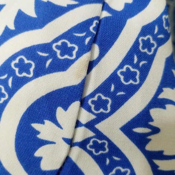 VIjo Couture Blue & White Patterned Slip Dress - Picture 7 of 7